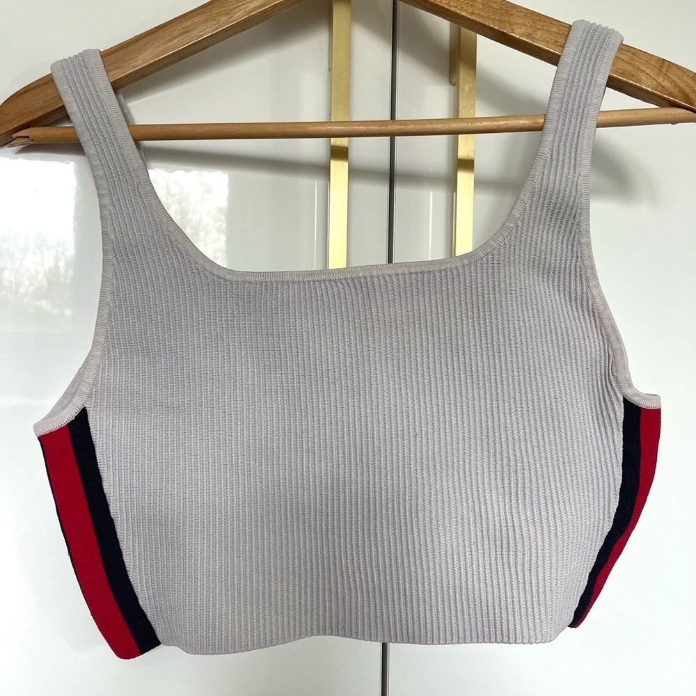 Aritzia Babaton Sculpt Knit Squareneck Cropped Tank